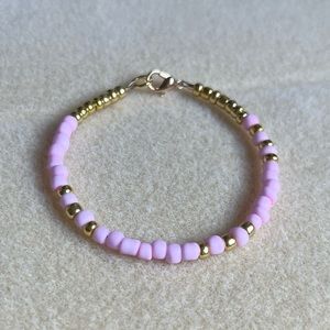 *2 for $20* Pink and Gold Beaded Bracelet